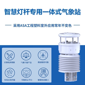 智慧灯杆专用一体式气象站：智慧灯杆专用一体式气象站如